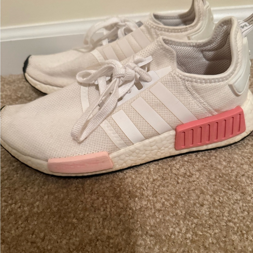 Adidas NMD R1 White with Pink Accents